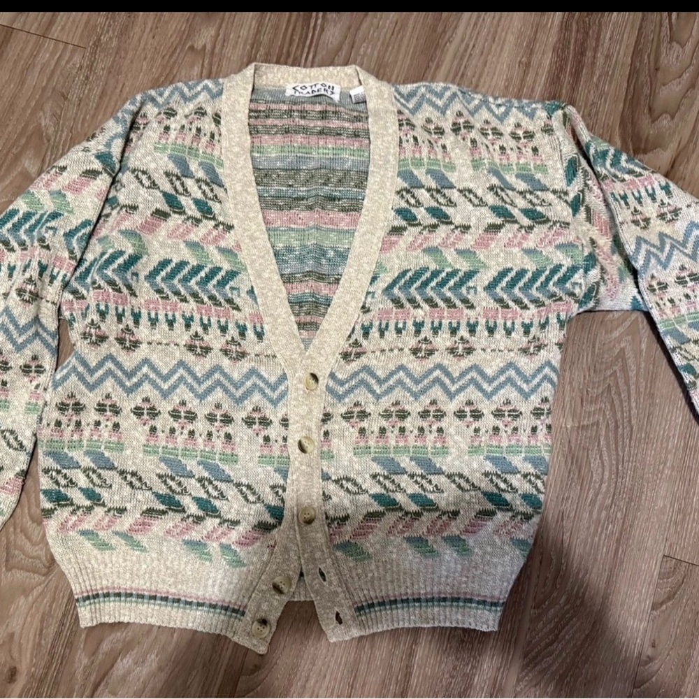 VINTAGE Cardigan Cotton Traders woman’s sweater